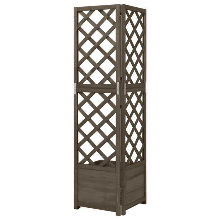 Vidaxl Latwerkplantenbak Eckmodell 40x40x150 cm reines Holzgrau