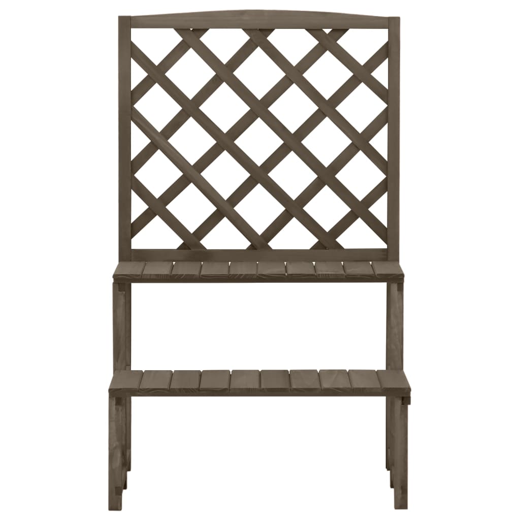 VIDAXL -Pflanzenregal mit SLAT 70x42x115 cm Festes Poring Grau