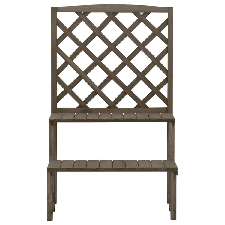 VIDAXL -Pflanzenregal mit SLAT 70x42x115 cm Festes Poring Grau