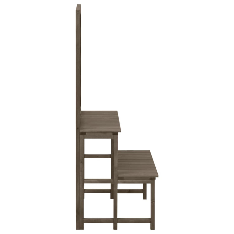 VIDAXL -Pflanzenregal mit SLAT 70x42x115 cm Festes Poring Grau