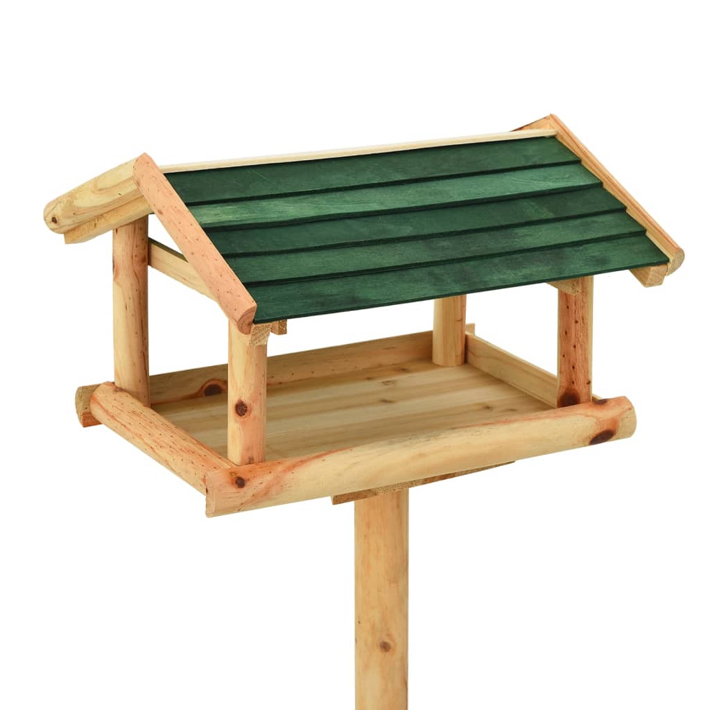 Vidaxl -Vogelfutter mit Standard 37x28x100 cm Festkieferholz