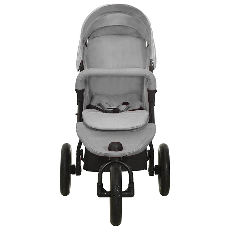 VidaXL Kinderwagen Stahl hellgrau