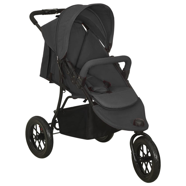 VidaXL Kinderwagen Stahl Anthrazit Farbe