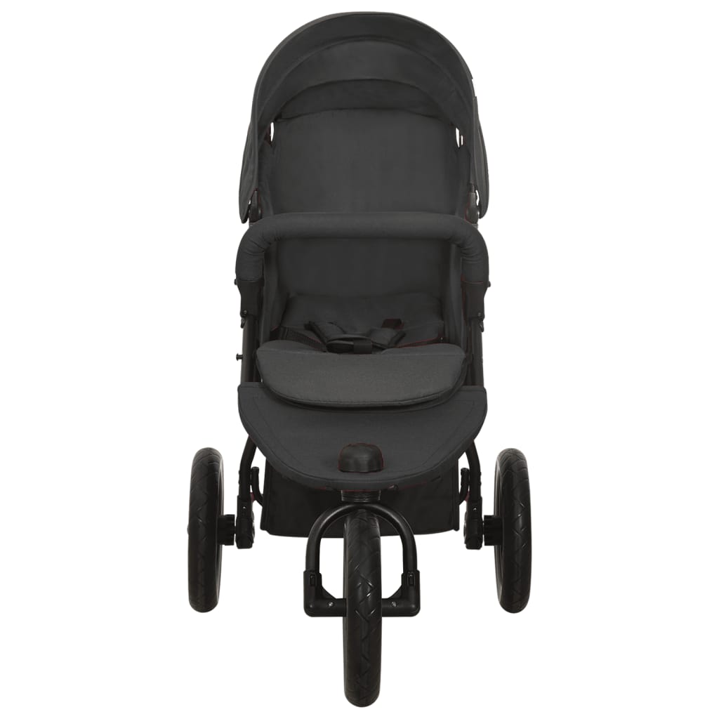 VidaXL Kinderwagen Stahl Anthrazit Farbe