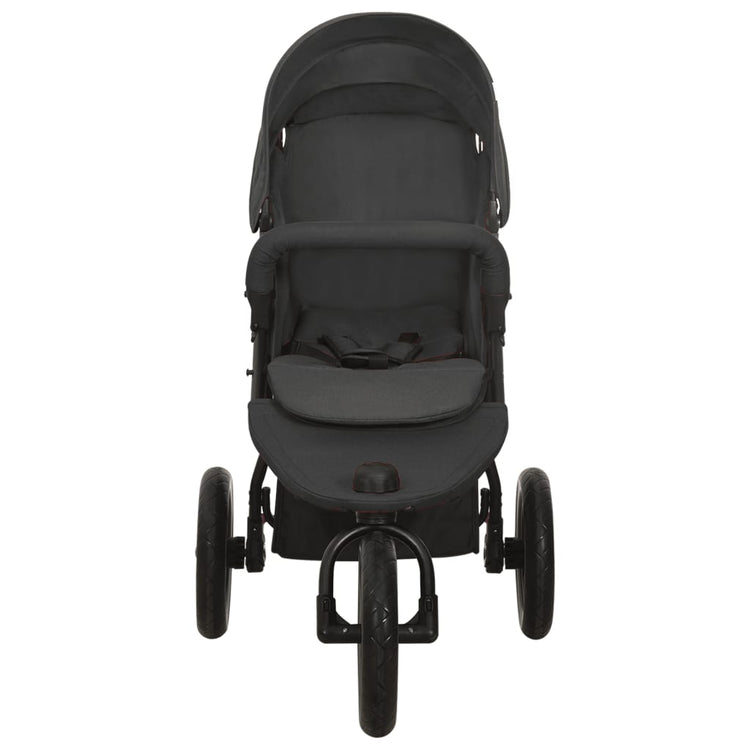 VidaXL Kinderwagen Stahl Anthrazit Farbe