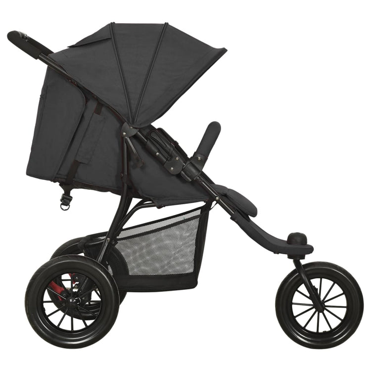 VidaXL Kinderwagen Stahl Anthrazit Farbe