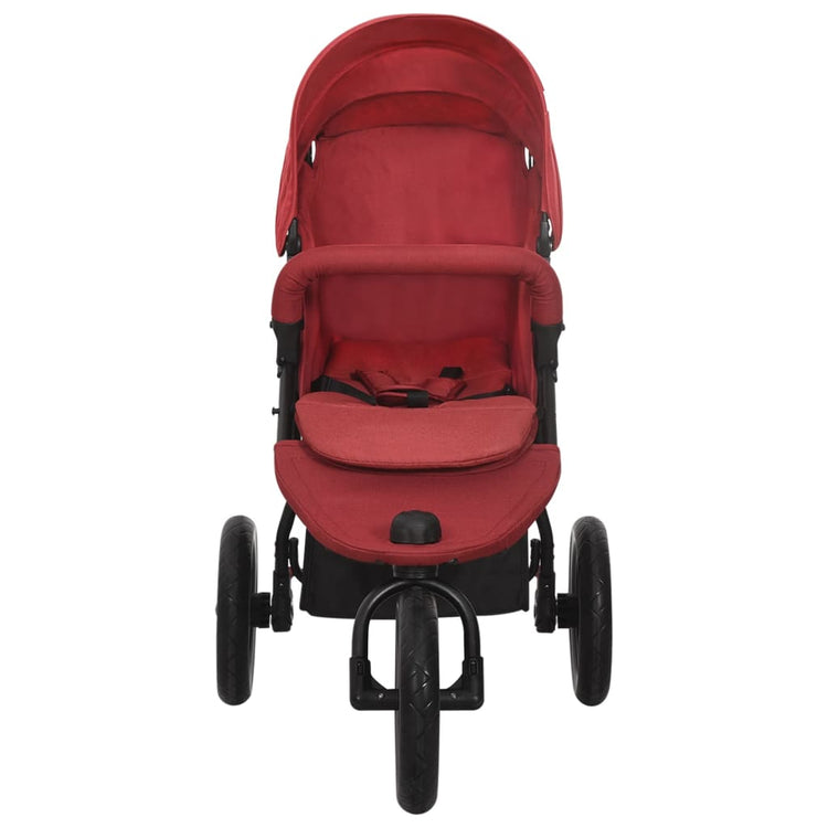 vidaXL Kinderwagen Stahl rot
