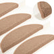 Vidaxl -Treppenmatten 15 ST 56x17x3 cm hellbraun