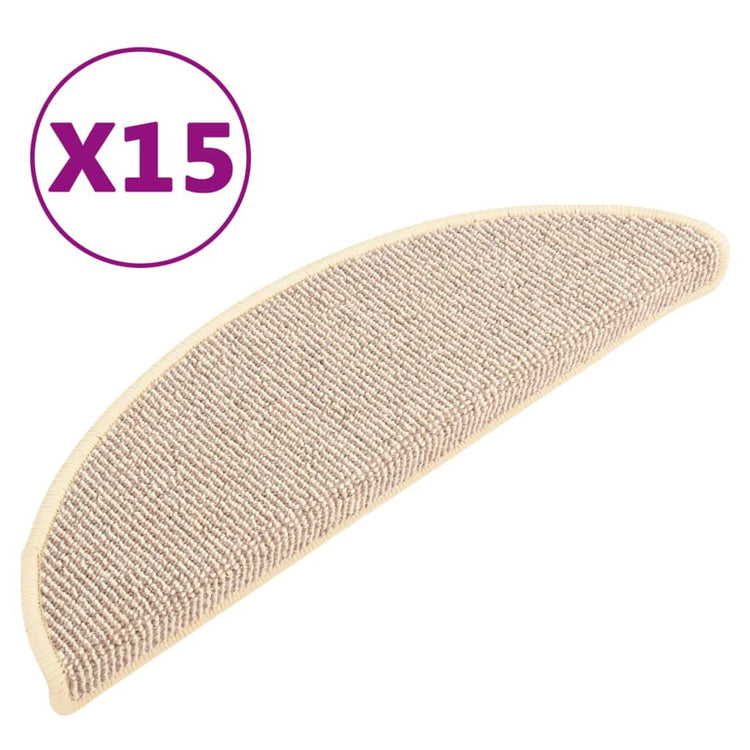 Vidaxl -Treppenmatten 15 ST 56x17x3 cm weiß und braun