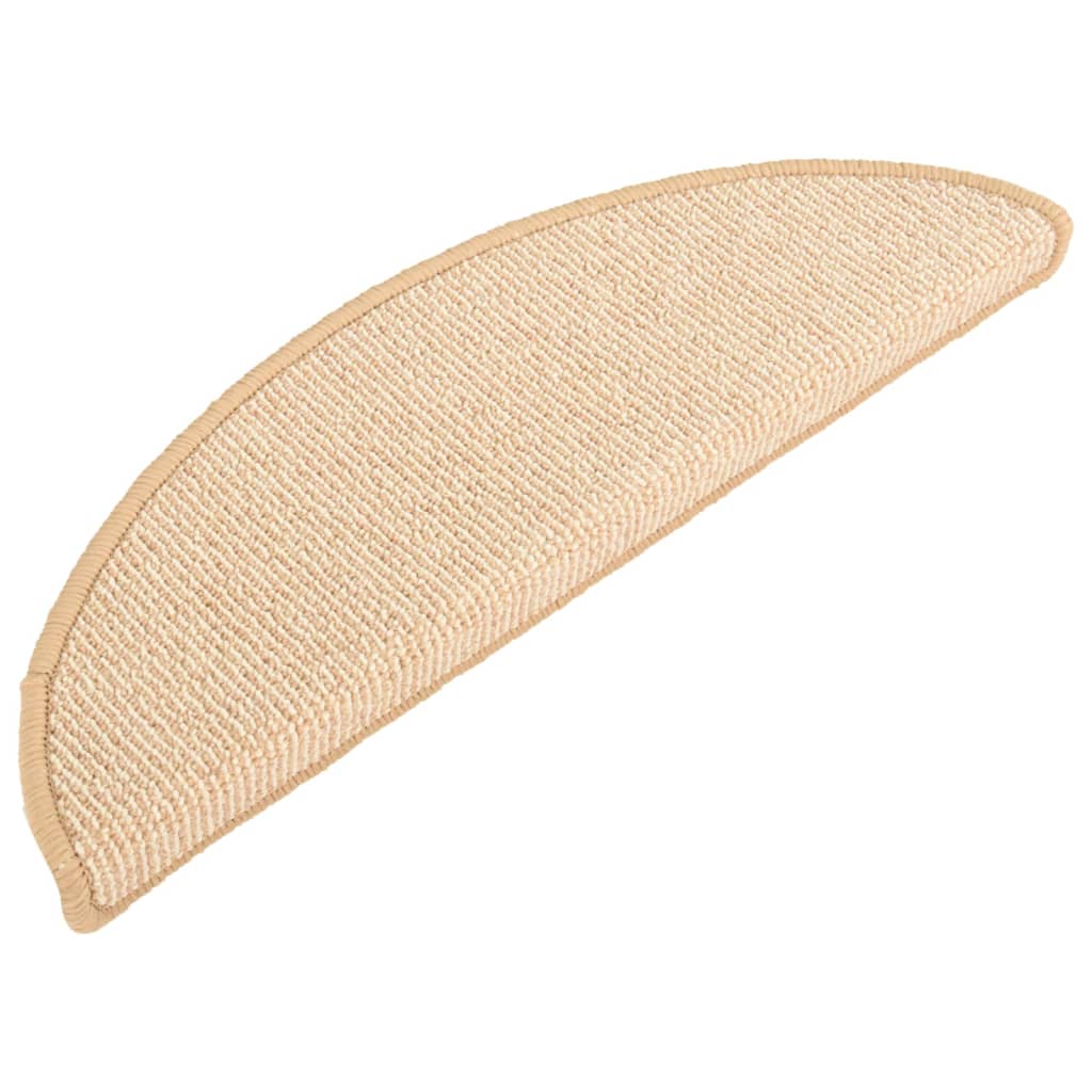 VIDAXL -Treppenmatten 15 ST 56x17x3 cm cremefarben -gepflegt