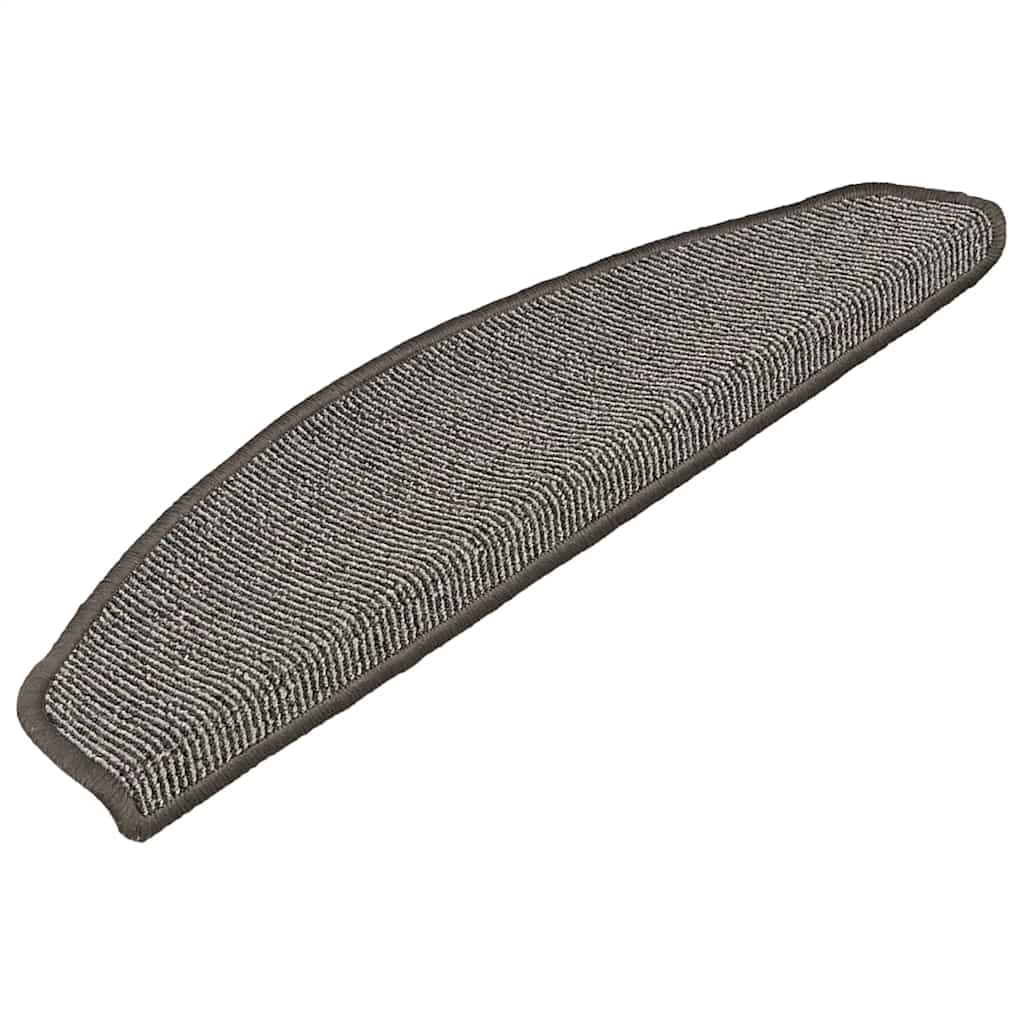 Vidaxl -Treppenmatten 15 ST 65x21x4 cm Grau