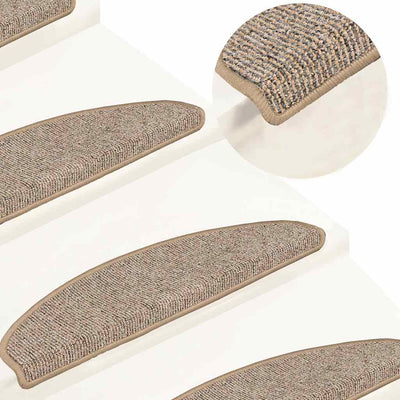 Vidaxl -Treppenmatten 15 ST 65x21x4 cm grau und braun