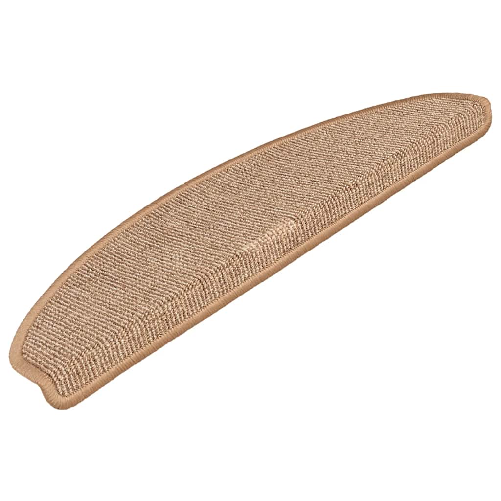 Vidaxl -Treppenmatten 15 ST 65x21x4 cm hellbraun