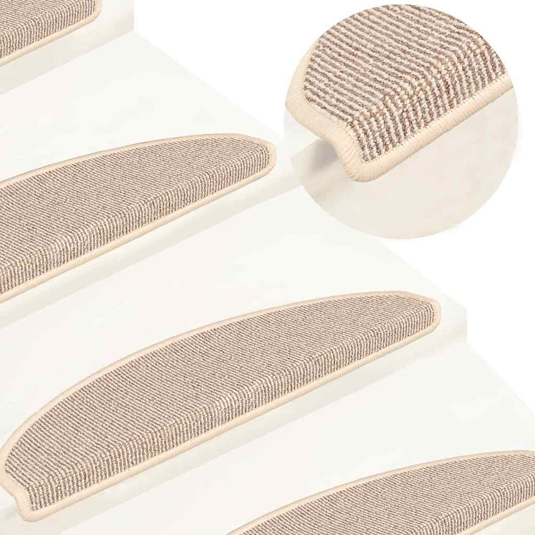 Vidaxl -Treppenmatten 15 ST 65x21x4 cm weiß und braun