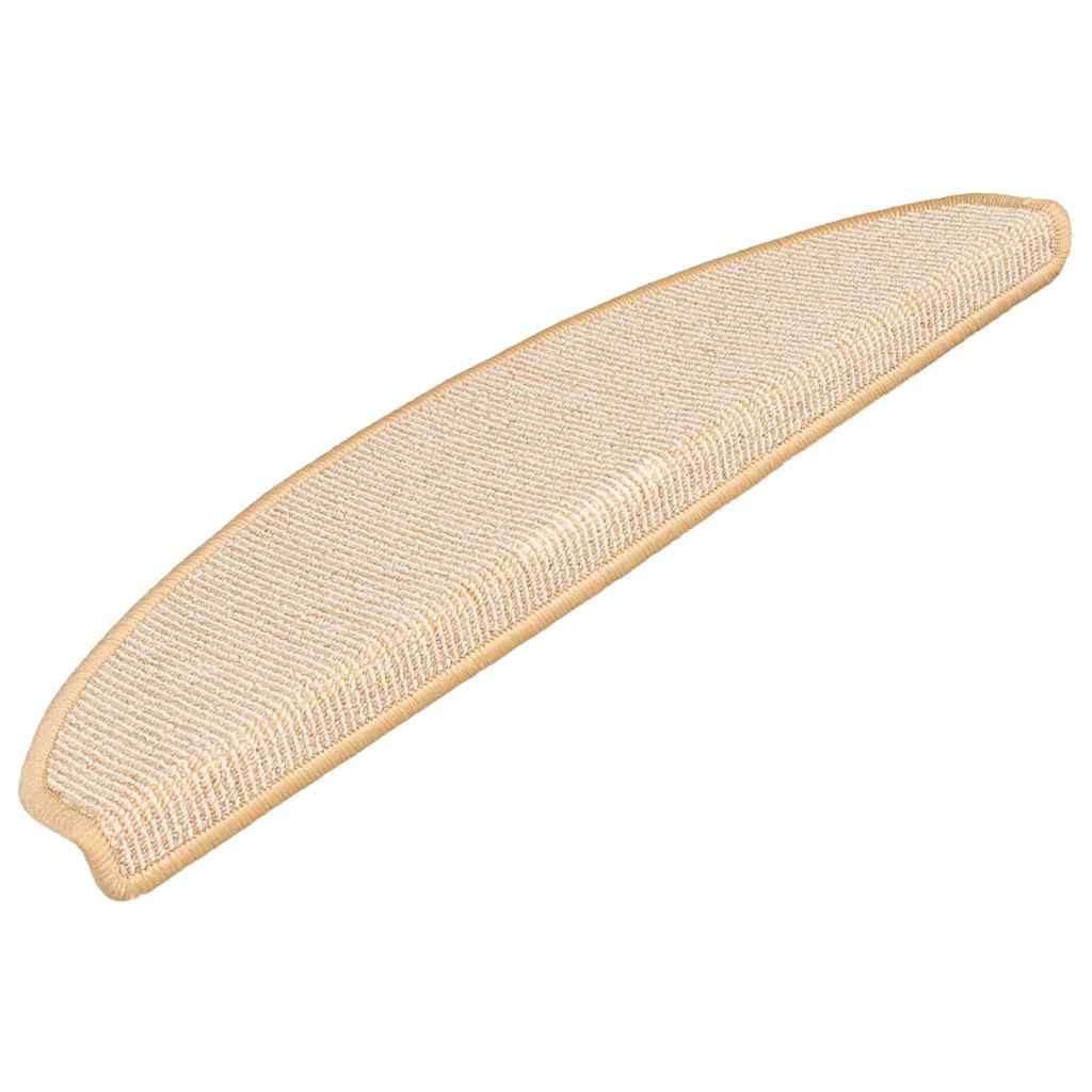Vidaxx Stufenmatten 15 St. 65x21x4 cm creme halbrund groß
