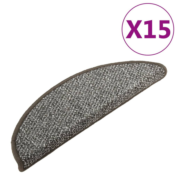 VIDAXL -Treppenmatten 15 ST 56x17x3 cm Anthrazit -ausgelöst