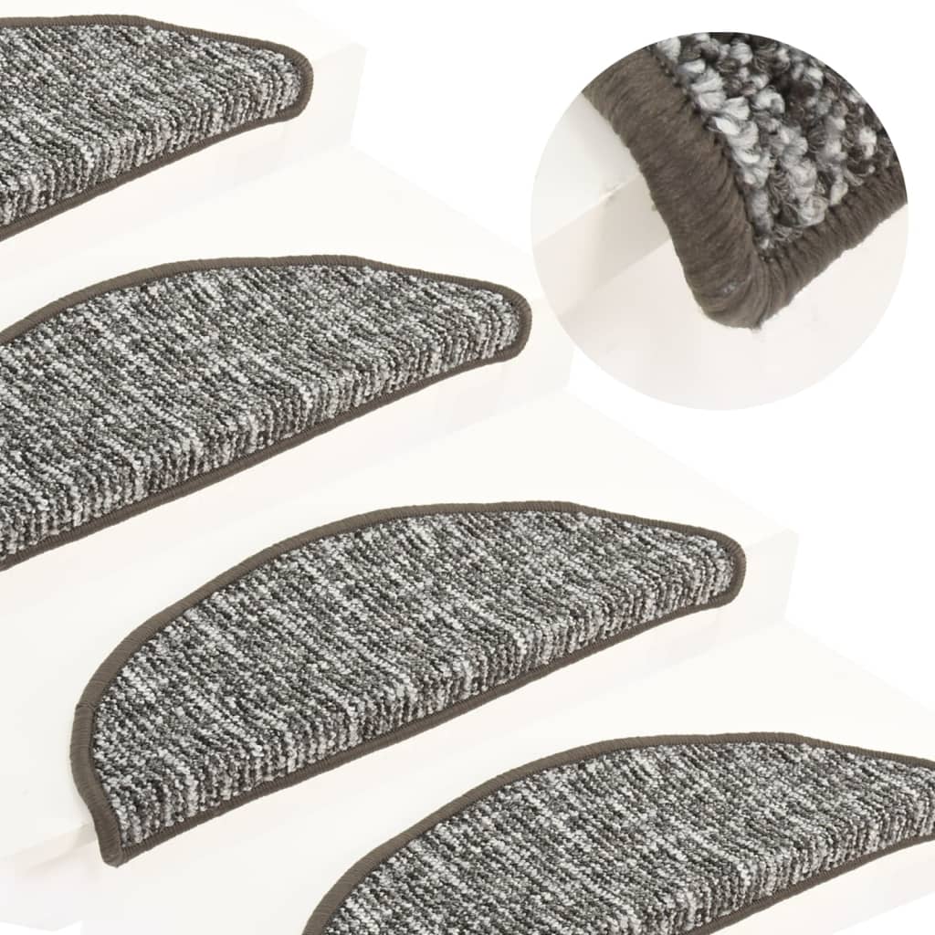 VIDAXL -Treppenmatten 15 ST 56x17x3 cm Anthrazit -ausgelöst