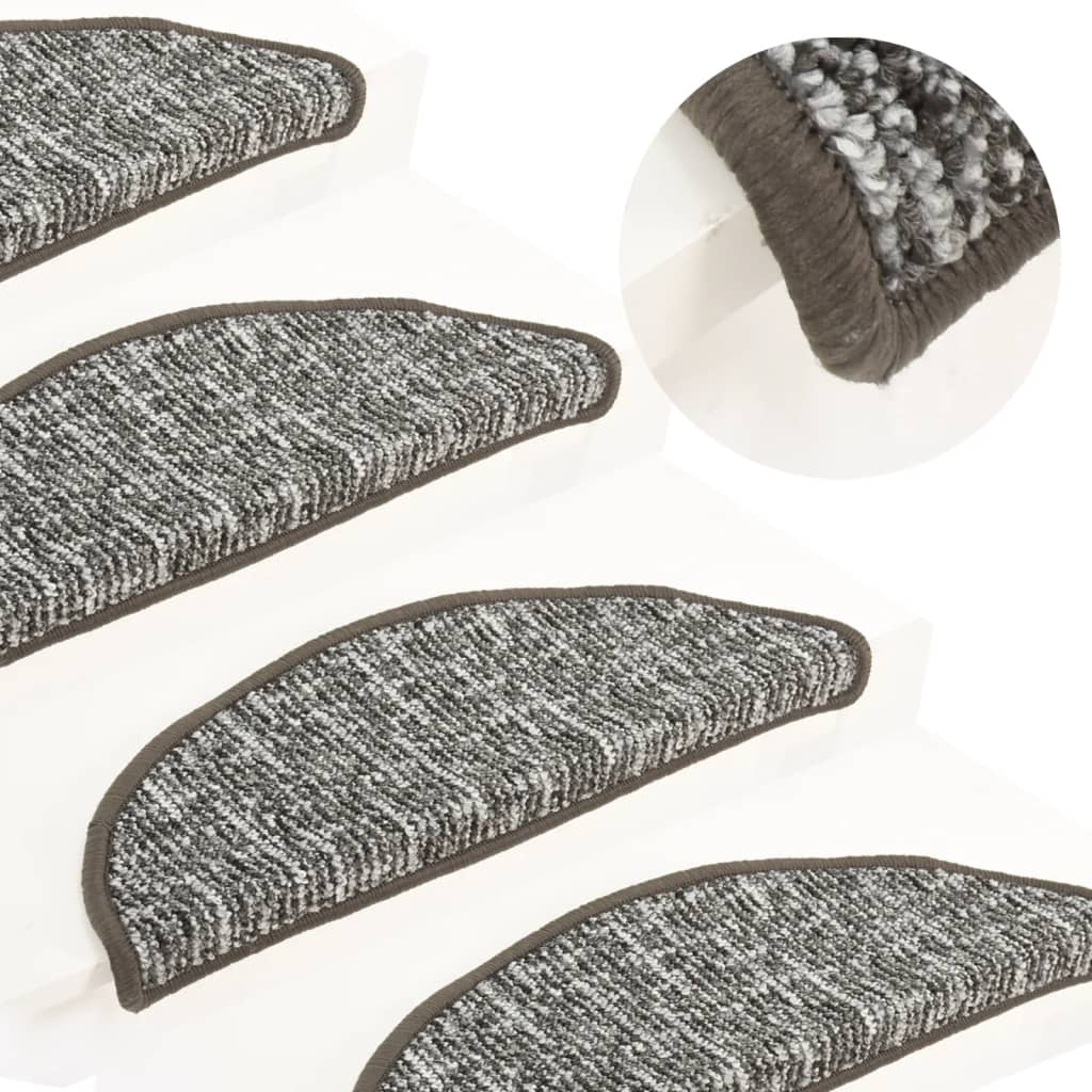 VIDAXL -Treppenmatten 15 ST 65x21x4 cm Anthrazit -ausgelöst