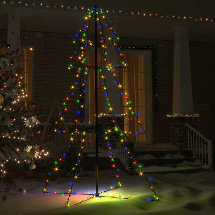 Vidaxl KegelKERSTBOOM 200 LEDs innerhalb und außerhalb von 98x150 cm