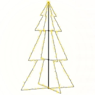 VIDAXL KegelKERSTBOOM 240 LEDs innerhalb und außerhalb von 118x150 cm