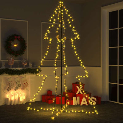 VIDAXL KegelKERSTBOOM 240 LEDs innerhalb und außerhalb von 118x150 cm
