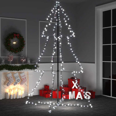 VIDAXL KegelKERSTBOOM 240 LEDs innerhalb und außerhalb von 118x150 cm
