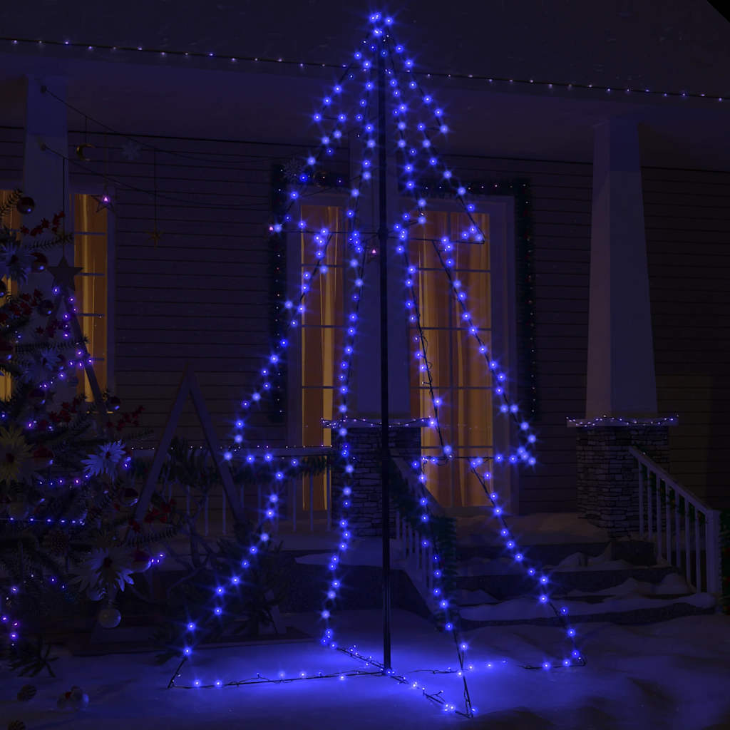 VIDAXL KegelKERSTBOOM 240 LEDs innerhalb und außerhalb von 118x150 cm