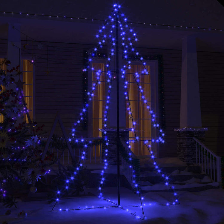 VIDAXL KegelKERSTBOOM 240 LEDs innerhalb und außerhalb von 118x150 cm