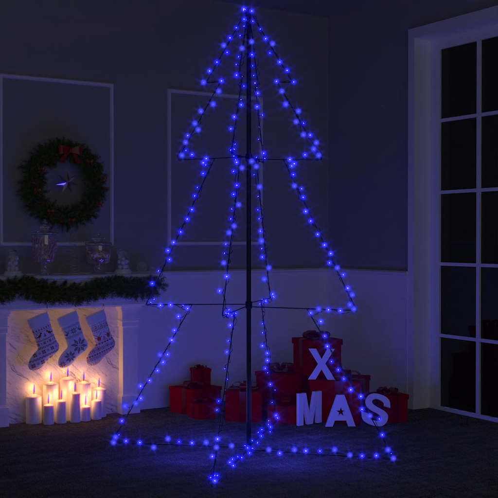 VIDAXL KegelKERSTBOOM 240 LEDs innerhalb und außerhalb von 118x150 cm