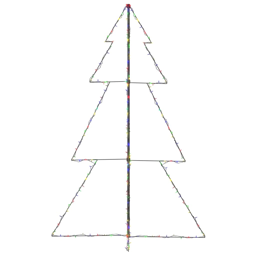 VIDAXL KegelKERSTBOOM 240 LEDs innerhalb und außerhalb von 118x150 cm
