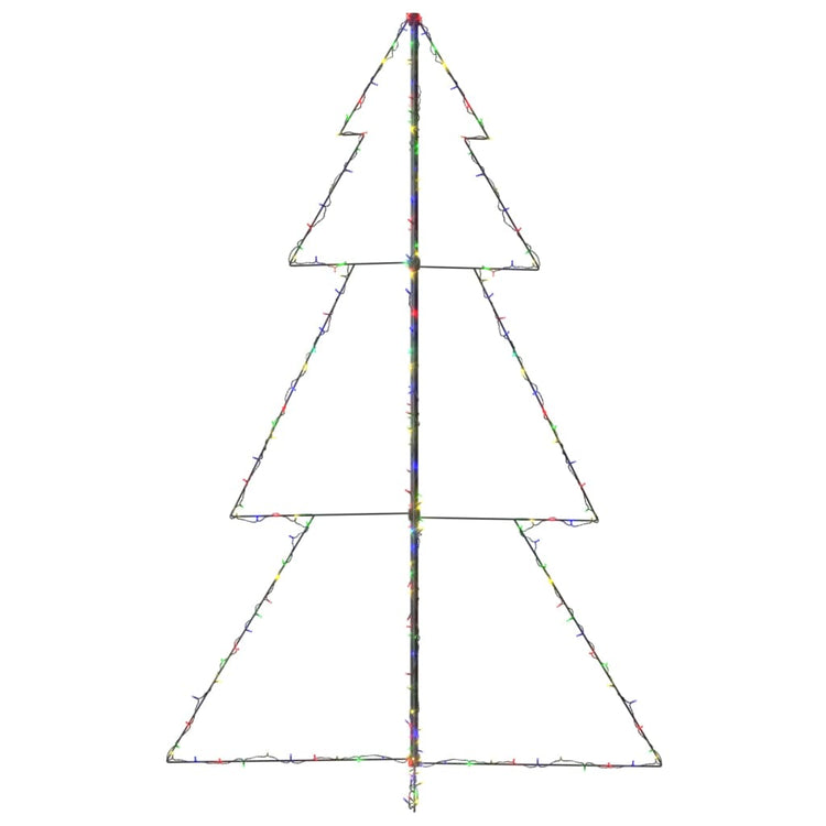 VIDAXL KegelKERSTBOOM 240 LEDs innerhalb und außerhalb von 118x150 cm