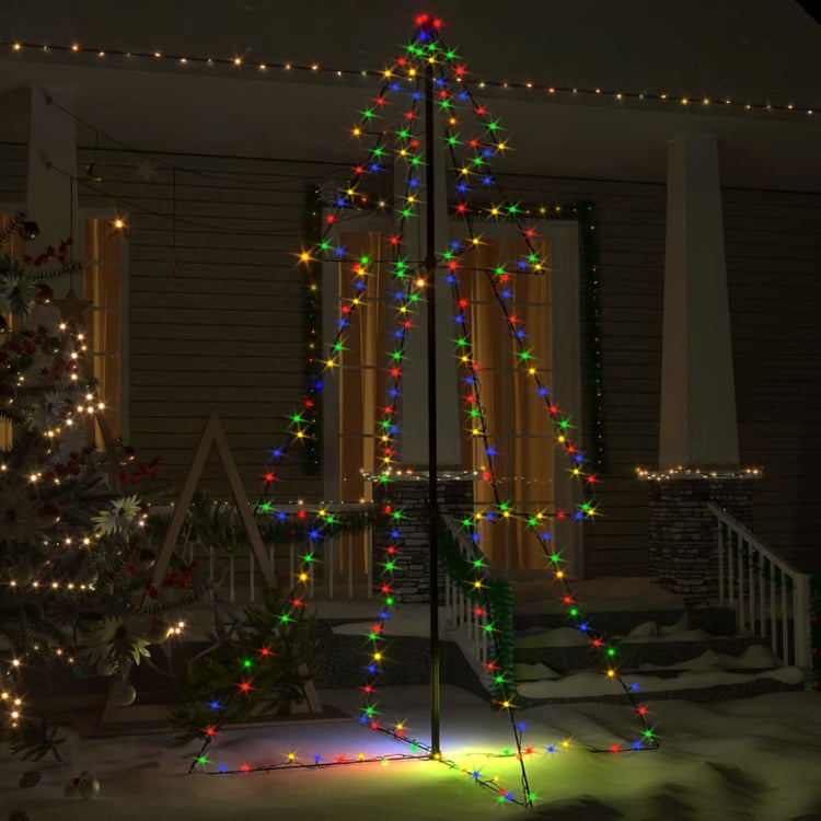VIDAXL KegelKERSTBOOM 240 LEDs innerhalb und außerhalb von 118x150 cm