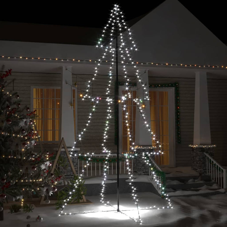 VIDAXL KegelKERSTBOOM 360 LEDs innerhalb und außerhalb von 143x250 cm