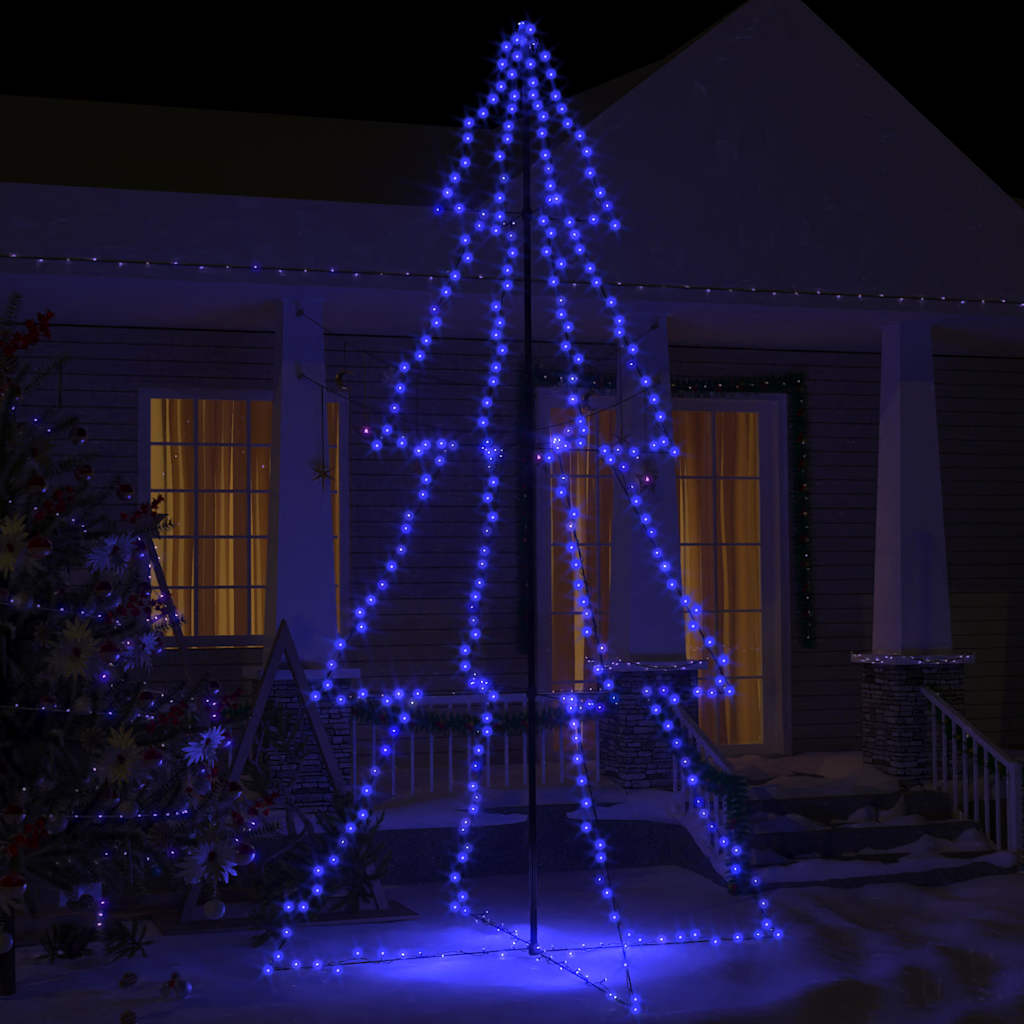 VIDAXL KegelKERSTBOOM 360 LEDs innerhalb und außerhalb von 143x250 cm