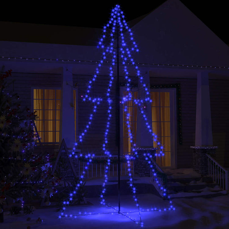 VIDAXL KegelKERSTBOOM 360 LEDs innerhalb und außerhalb von 143x250 cm
