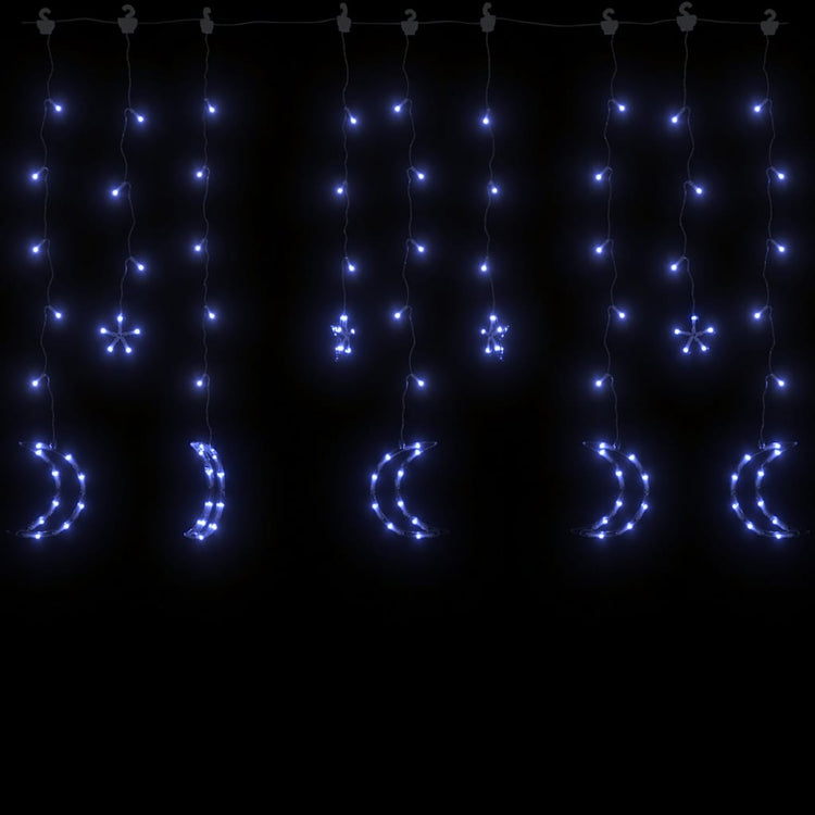 Vidaxl Light Girland Star und Mond Fernbedienung 138 LEDs Blau