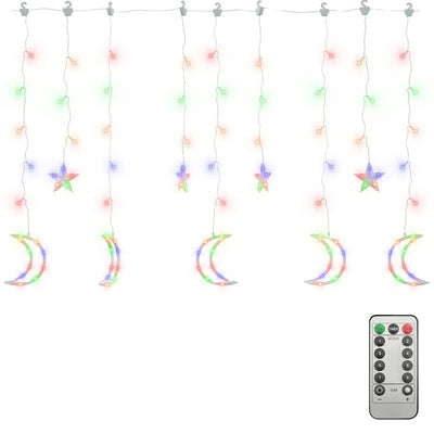 Vidaxl Light Girland Star und Mond 138 LEDs Multi -Colored