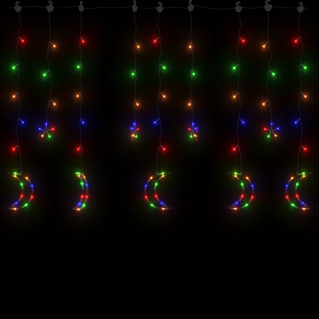 Vidaxl Light Girland Star und Mond 138 LEDs Multi -Colored