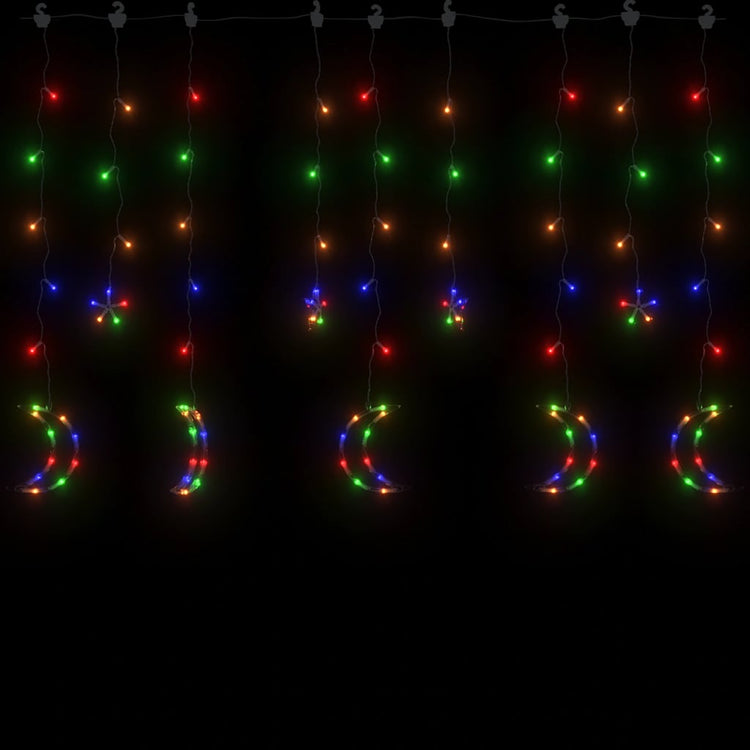 Vidaxl Light Girland Star und Mond 138 LEDs Multi -Colored