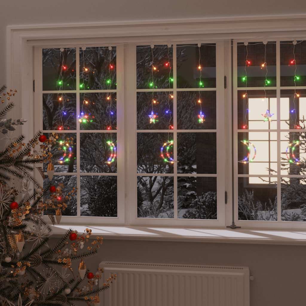 Vidaxl Light Girland Star und Mond 138 LEDs Multi -Colored
