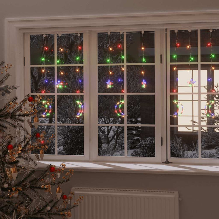 Vidaxl Light Girland Star und Mond 138 LEDs Multi -Colored
