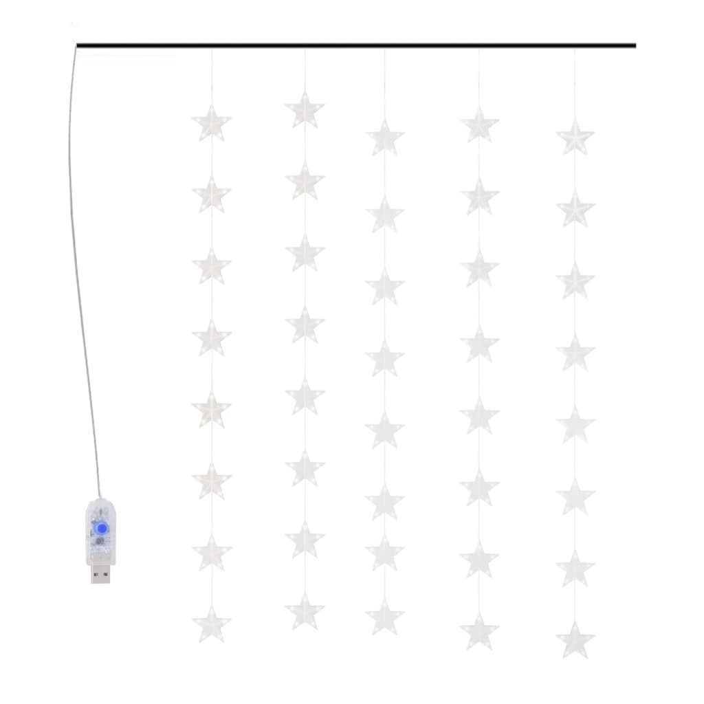 Vidaxl Light Corder Stars mit 200 LEDs und 8 Funktionen warm weiß