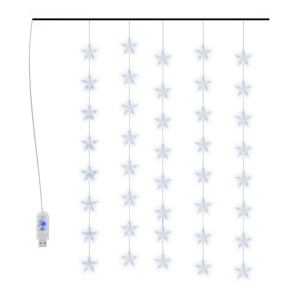 Vidaxl Light Corder Stars mit 200 LEDs und 8 Funktionen kalt weiß