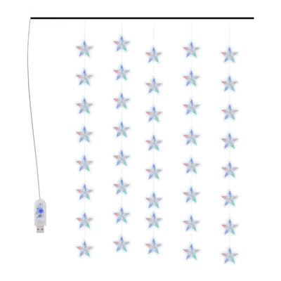 Vidaxl Light Cord Vorhangsterne mit 200 LEDs 8 Funktionen Multi -Colored