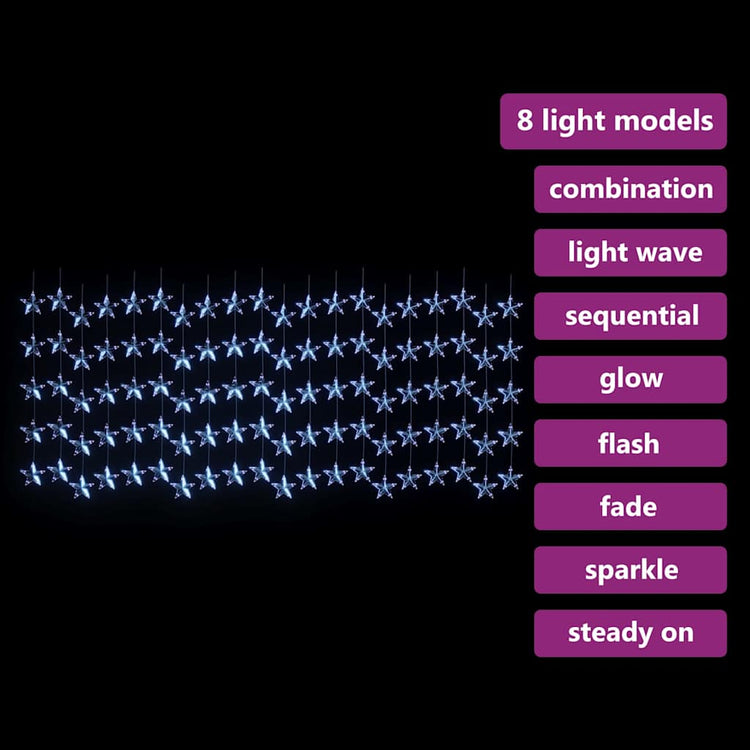 Vidaxl Light Corder Stars mit 500 LEDs und 8 Funktionen blau