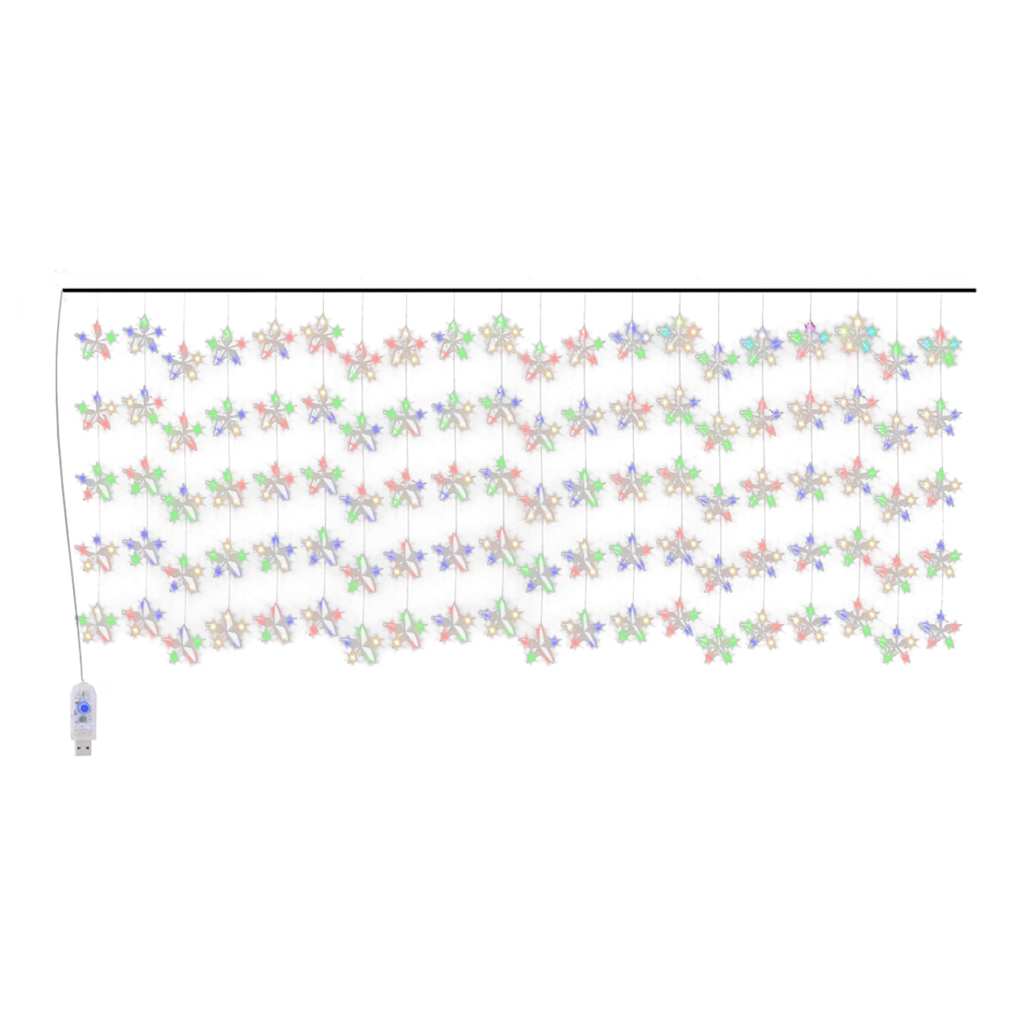 Vidaxl Light Cord Vorhangsterne mit 500 LEDs 8 Funktionen Multi -Colored