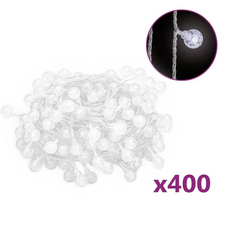 Vidaxl Light Cord mit 400 LEDs 8 Funktionen kalt weiß 40 m