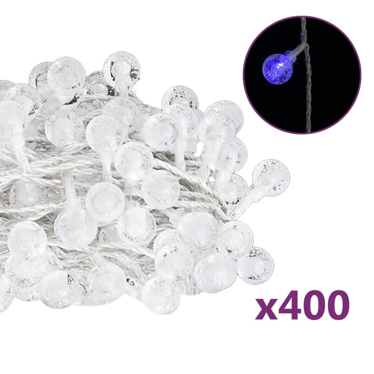 Vidaxl -Lichtkabel mit 400 LEDs 8 Funktionen blau 40 m