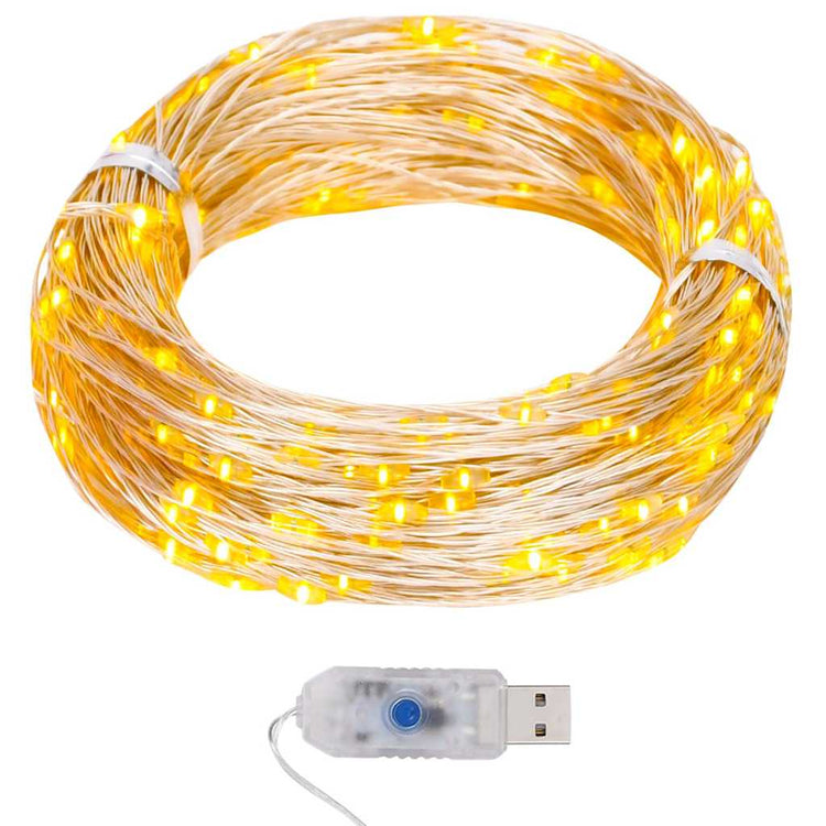Vidaxl -Lichtkabel mit 400 Mikroleds warmen weißen 8 -Funktionen 40 m