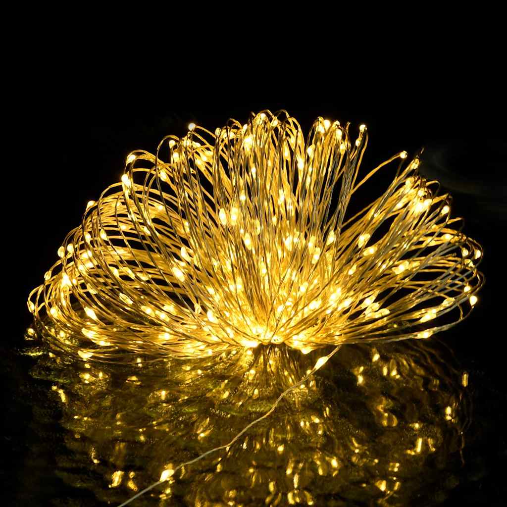 Vidaxl -Lichtkabel mit 400 Mikroleds warmen weißen 8 -Funktionen 40 m